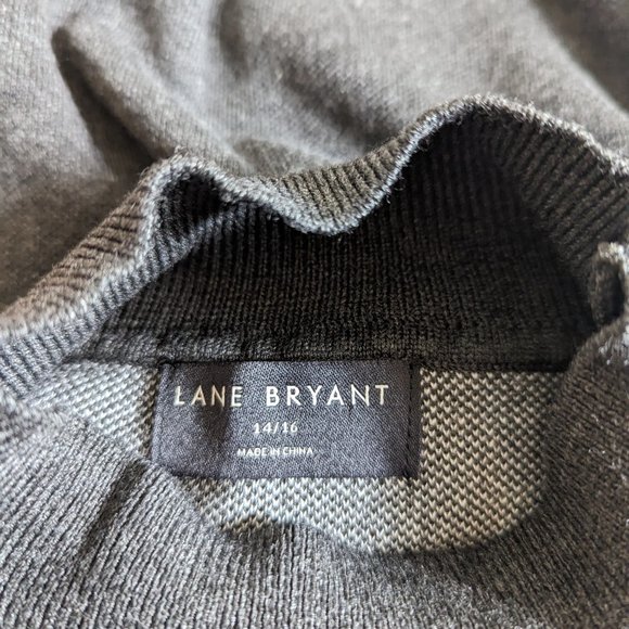 LANE BRYANT SIZE 14/16 BLACK W/ RED MERRY GRAPHIC SWEATER DRESS - Picture 10 of 13